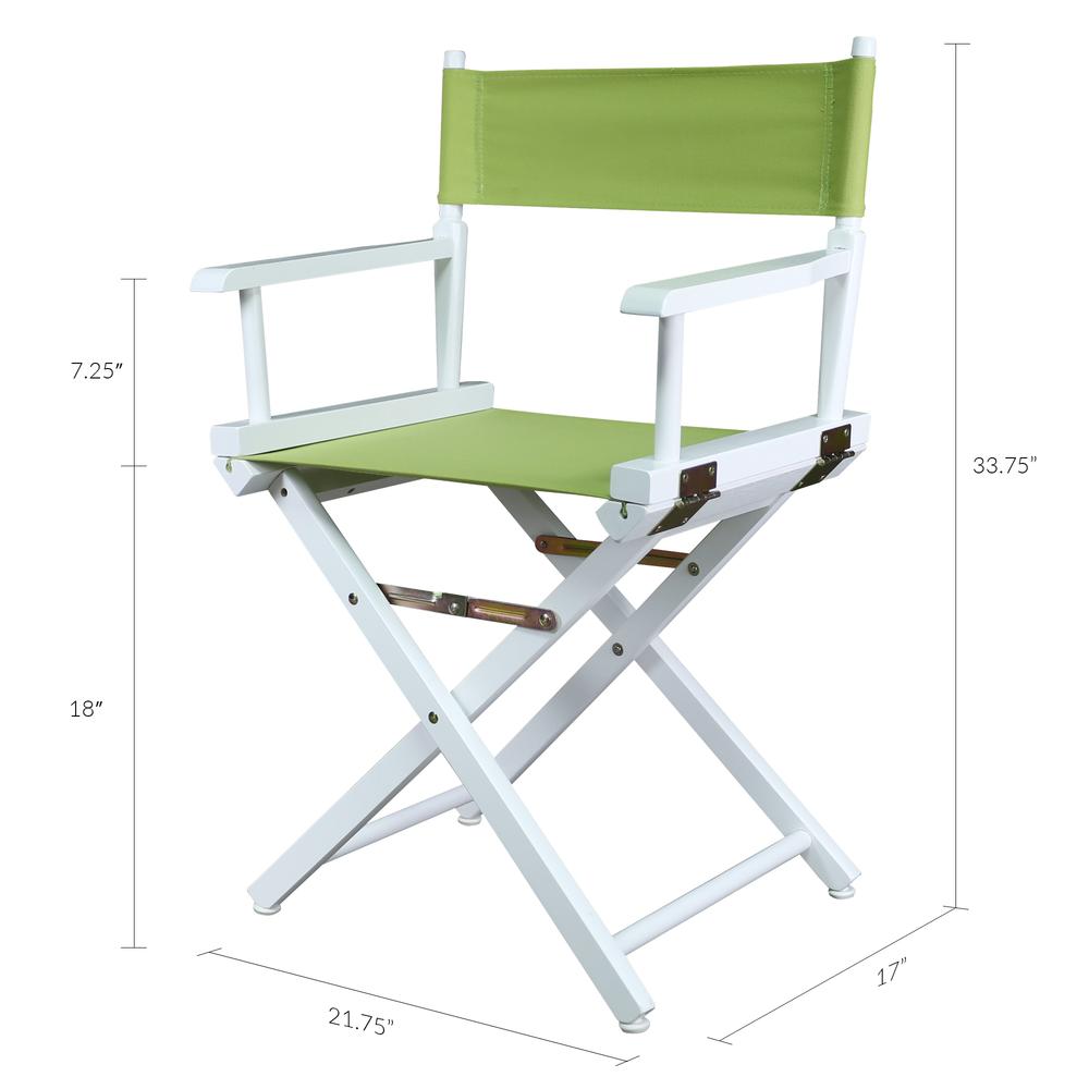 18" Director's Chair White Frame-Lime Green Canvas. Picture 6