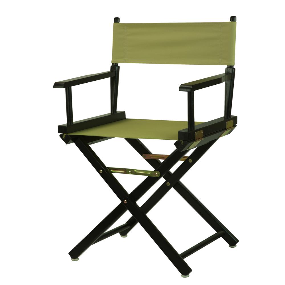 18" Director's Chair Black Frame-Olive Canvas. Picture 4