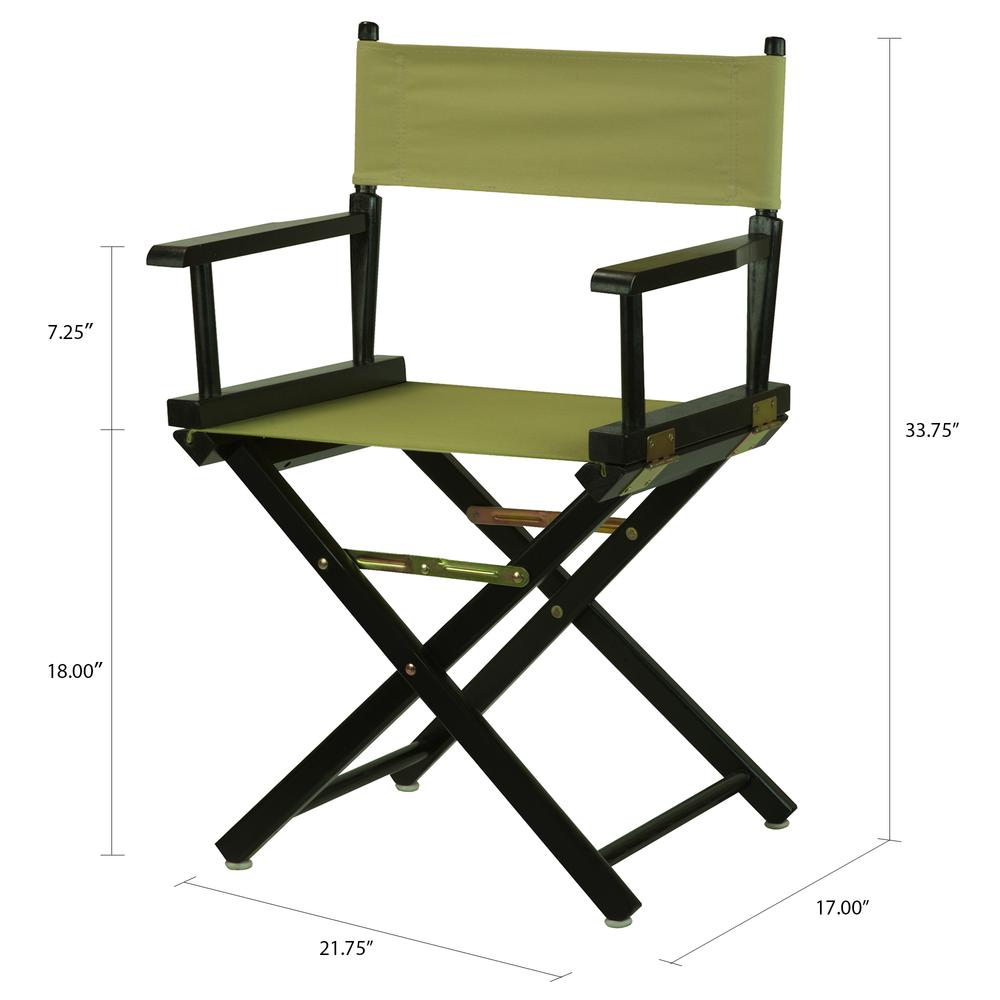 18" Director's Chair Black Frame-Olive Canvas. Picture 5