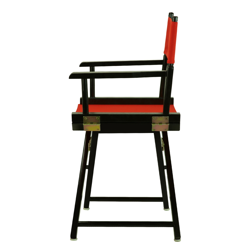 18" Director's Chair Black Frame-Red Canvas. Picture 2