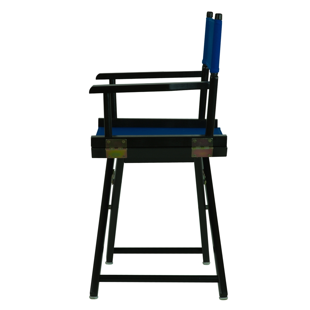 18" Director's Chair Black Frame-Royal Blue Canvas. Picture 2