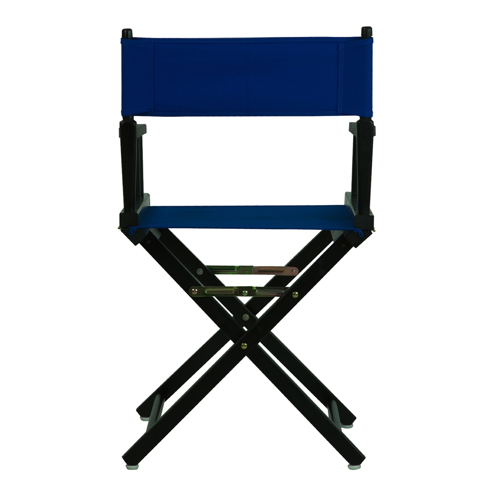18" Director's Chair Black Frame-Royal Blue Canvas. Picture 3