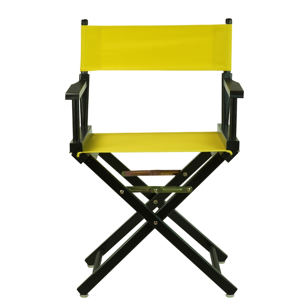 18" Director's Chair Black Frame-Yellow Canvas. Picture 1