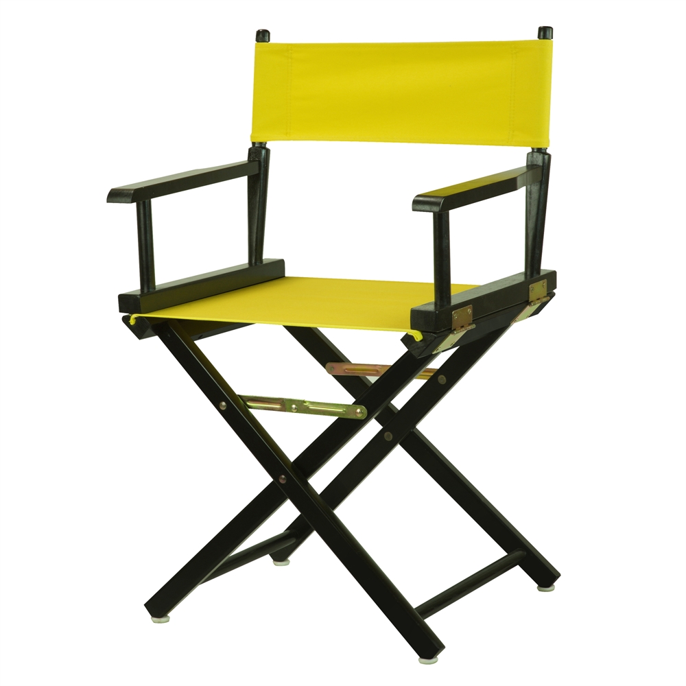 18" Director's Chair Black Frame-Yellow Canvas. Picture 4