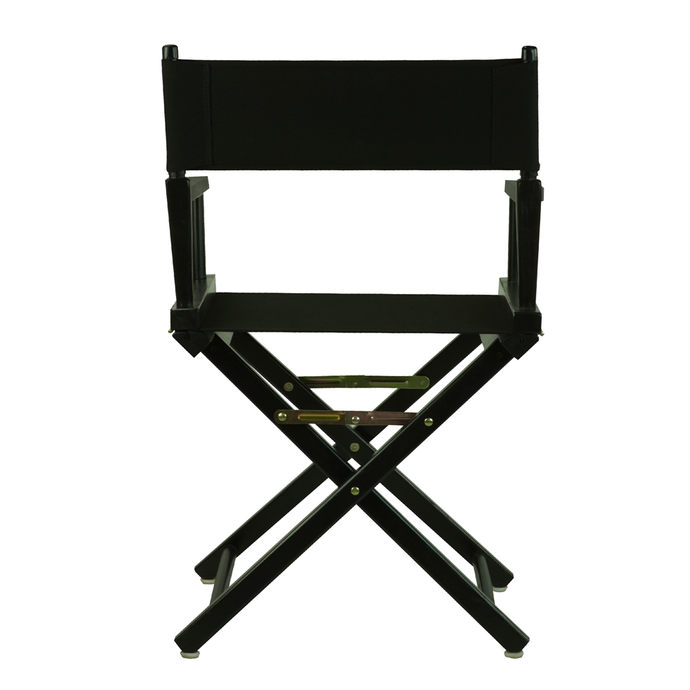 18" Director's Chair Black Frame-Black Canvas. Picture 3