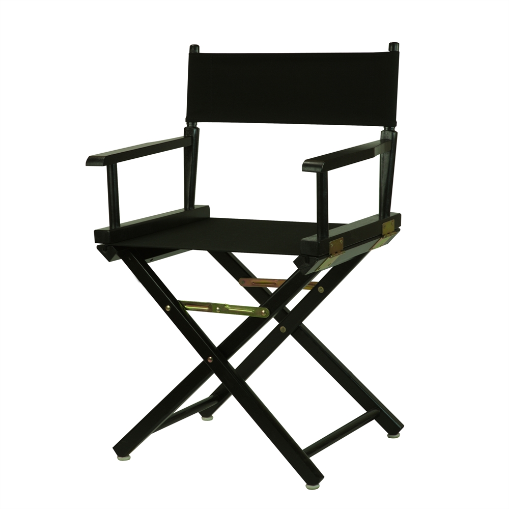 18" Director's Chair Black Frame-Black Canvas. Picture 4