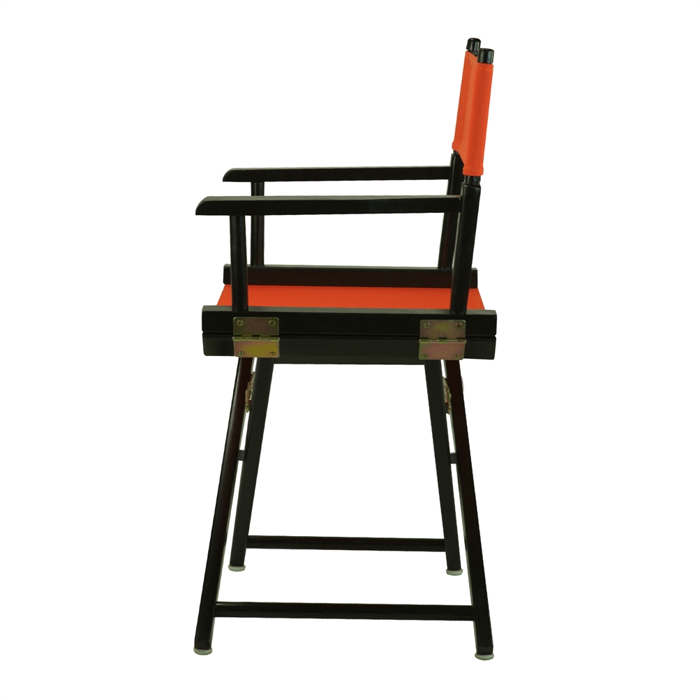 18" Director's Chair Black Frame-Orange Canvas. Picture 2