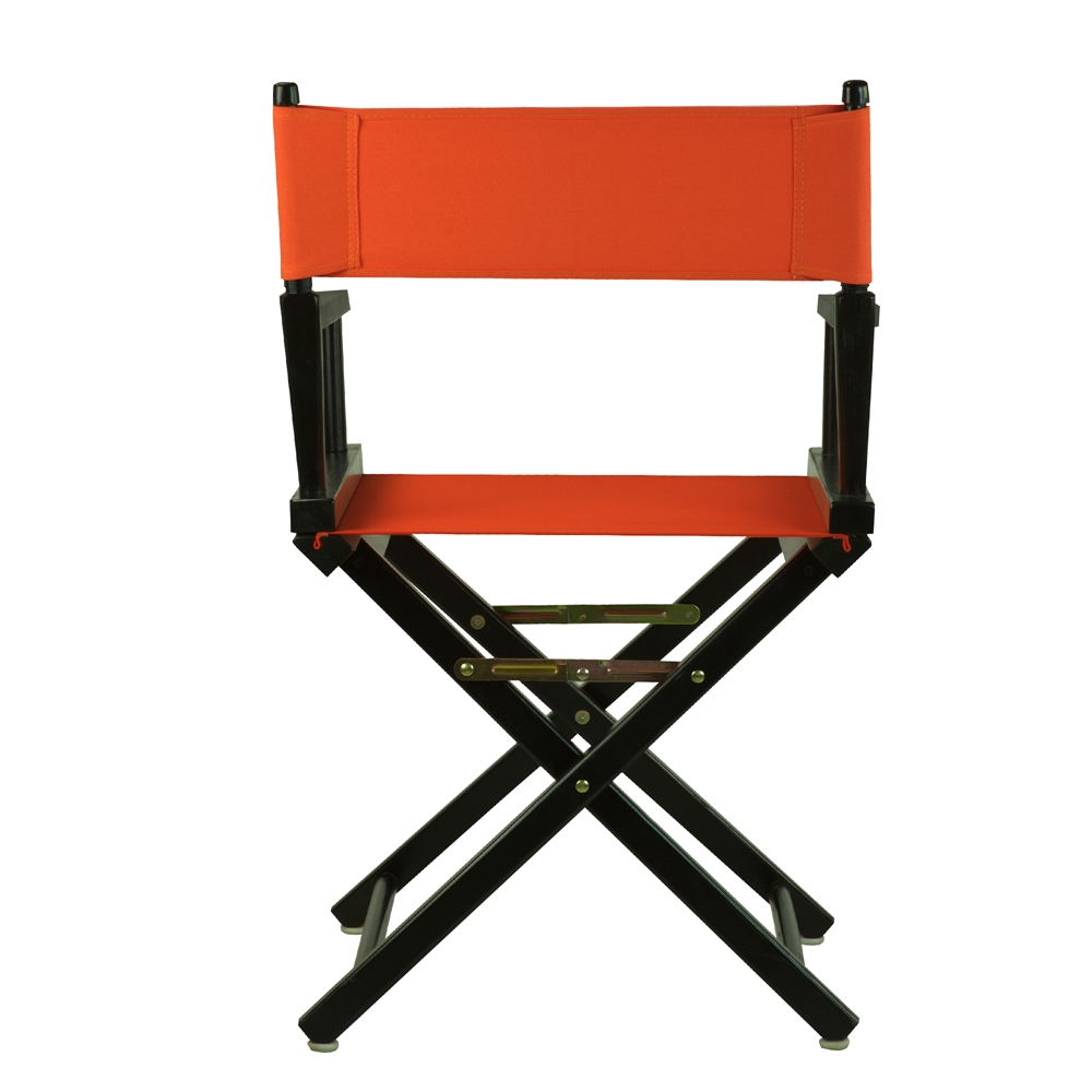 18" Director's Chair Black Frame-Orange Canvas. Picture 3
