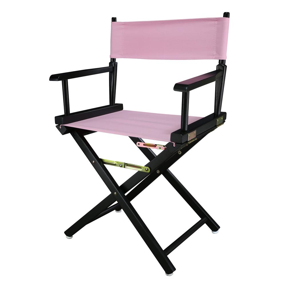 18" Director's Chair Black Frame-Pink Canvas. Picture 5