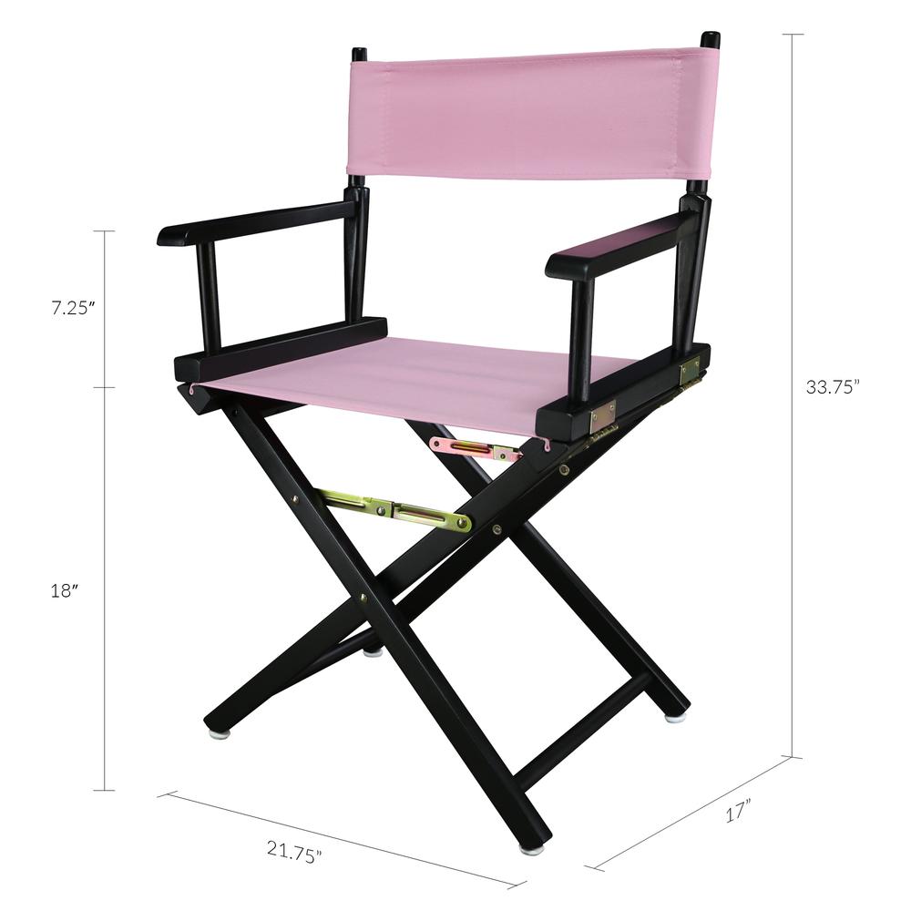 18" Director's Chair Black Frame-Pink Canvas. Picture 6