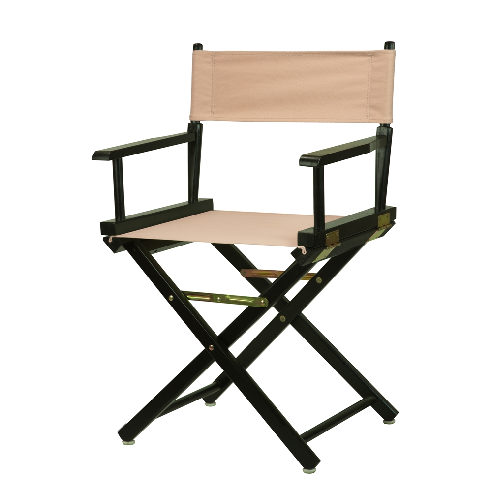 18" Director's Chair Black Frame-Tan Canvas. Picture 2