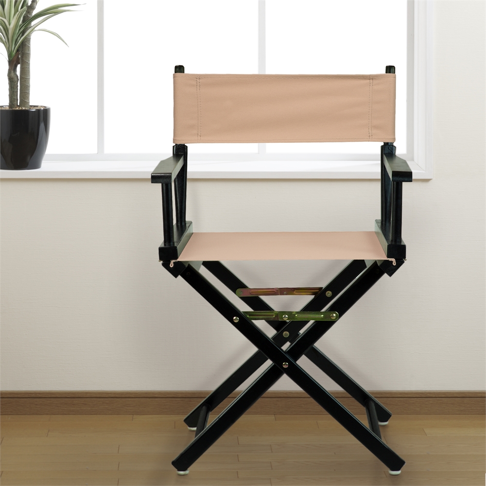 18" Director's Chair Black Frame-Tan Canvas. Picture 9