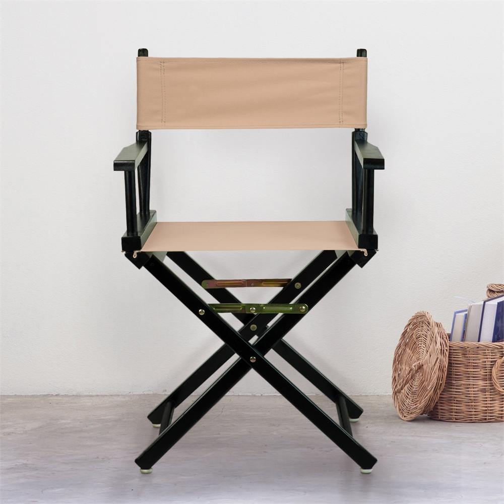 18" Director's Chair Black Frame-Tan Canvas. Picture 10