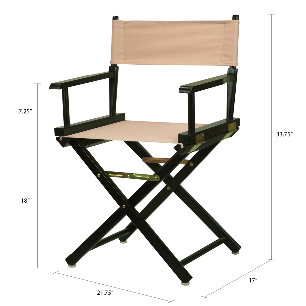 18" Director's Chair Black Frame-Tan Canvas. Picture 5