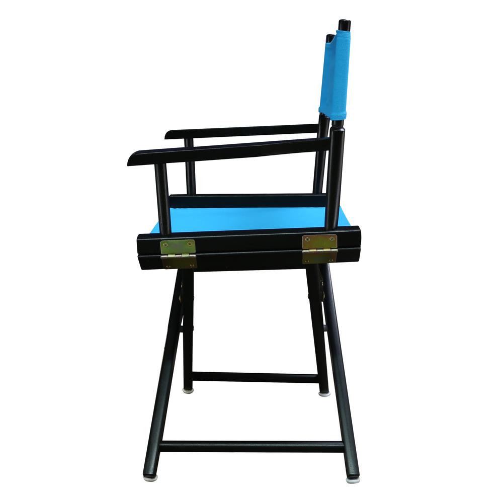 18" Director's Chair Black Frame-Turquoise Canvas. Picture 2