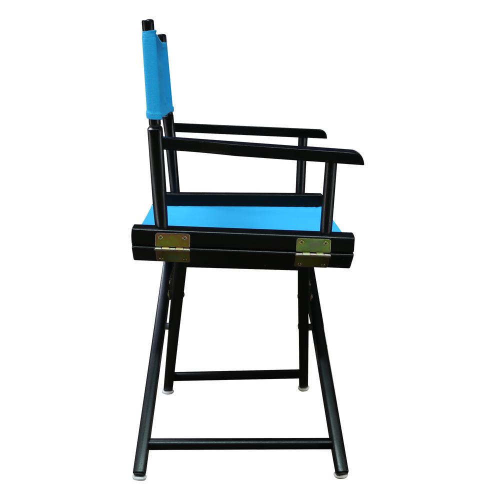 18" Director's Chair Black Frame-Turquoise Canvas. Picture 3