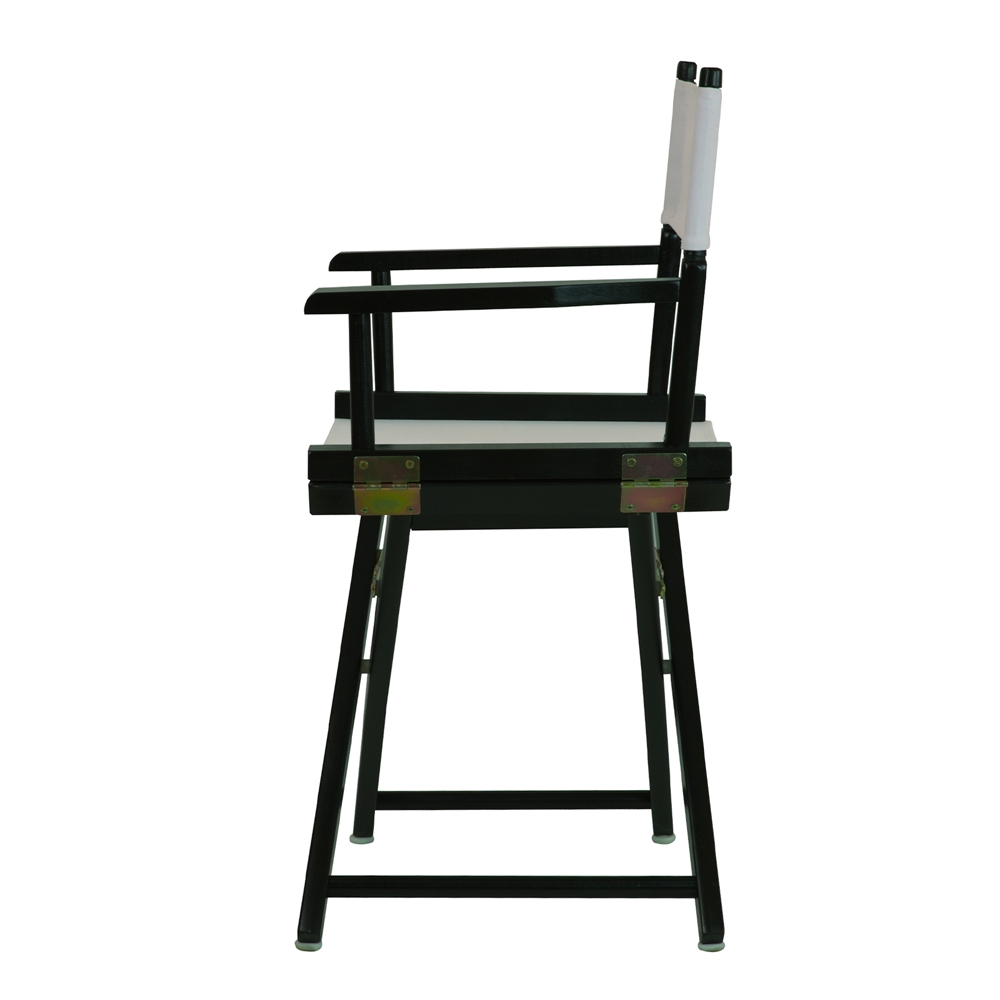 18" Director's Chair Black Frame-White Canvas. Picture 2