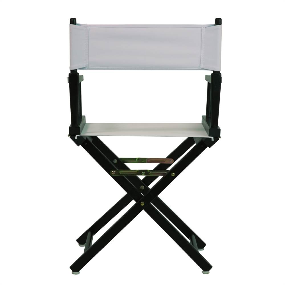 18" Director's Chair Black Frame-White Canvas. Picture 3