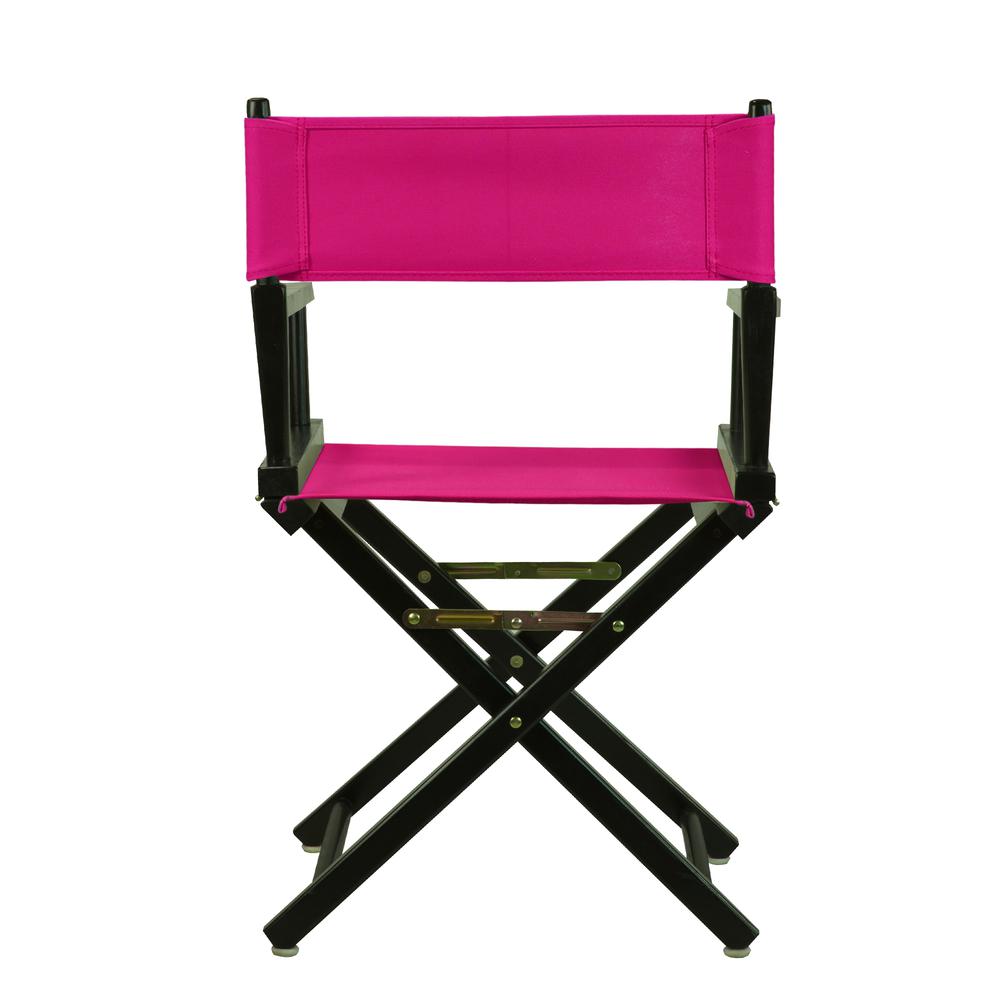 18" Director's Chair Black Frame-Magenta Canvas. Picture 4