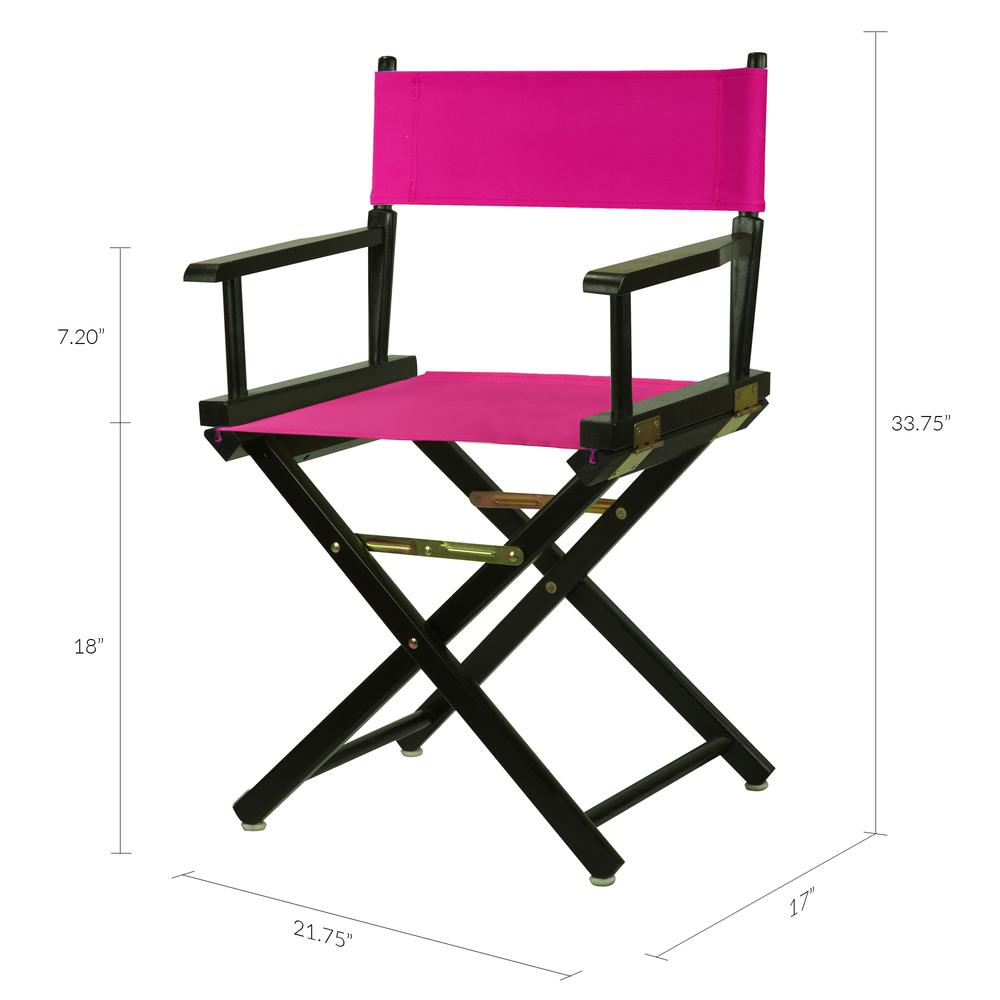 18" Director's Chair Black Frame-Magenta Canvas. Picture 6