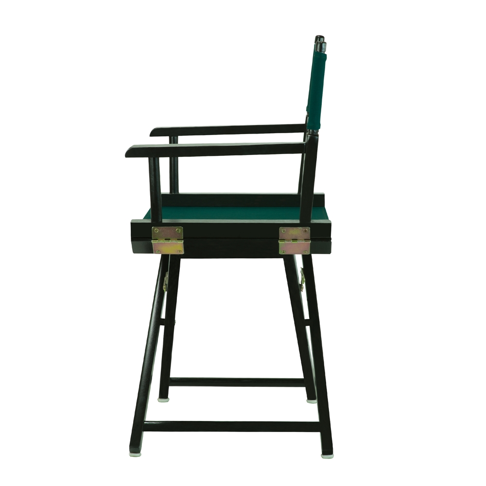 18" Director's Chair Black Frame-Hunter Green Canvas. Picture 3