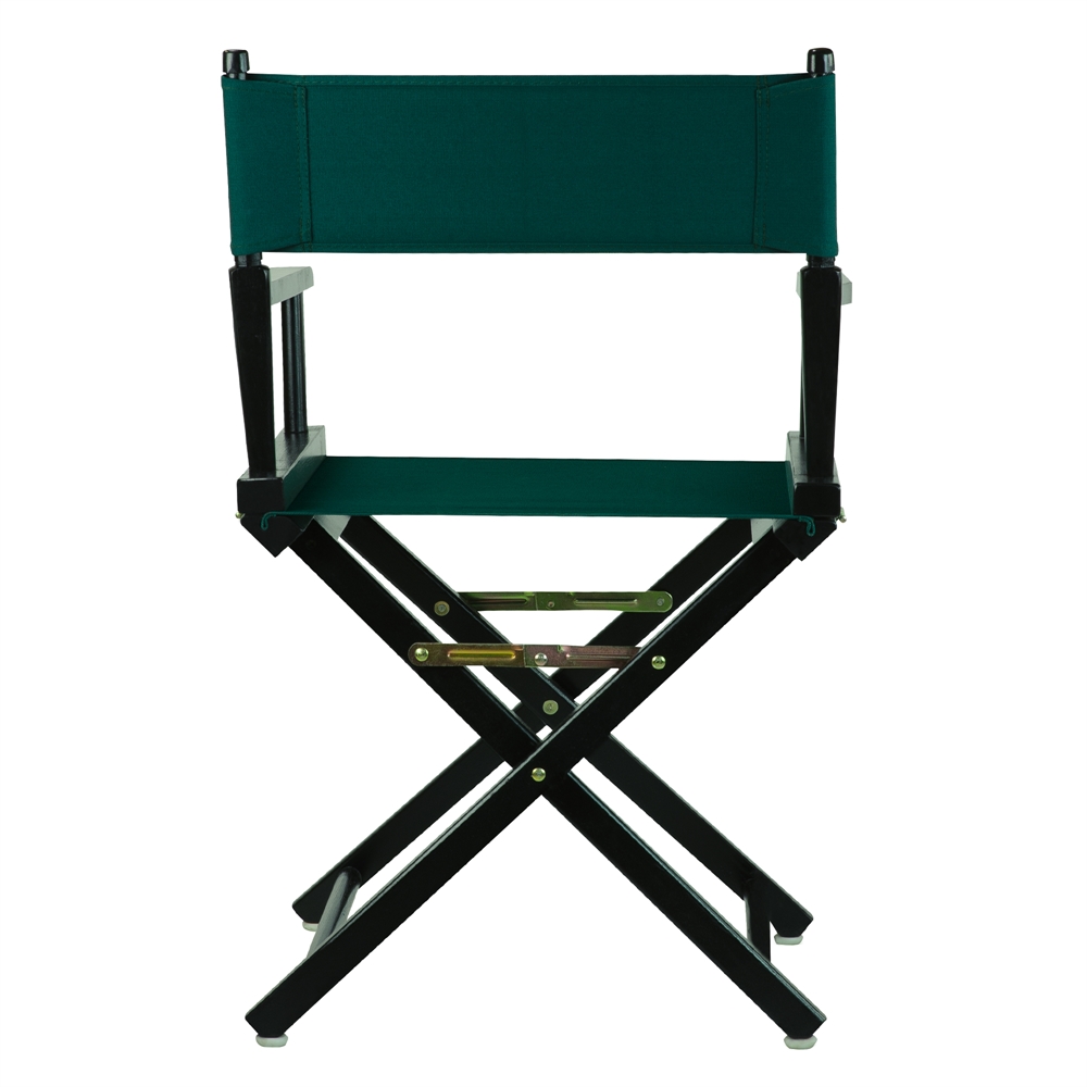 18" Director's Chair Black Frame-Hunter Green Canvas. Picture 4