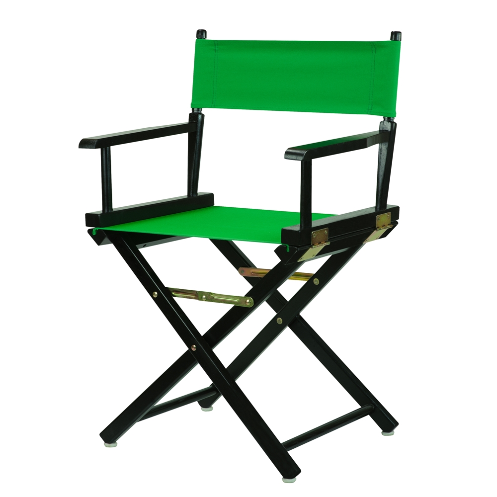 18" Director's Chair Black Frame-Green Canvas. Picture 2