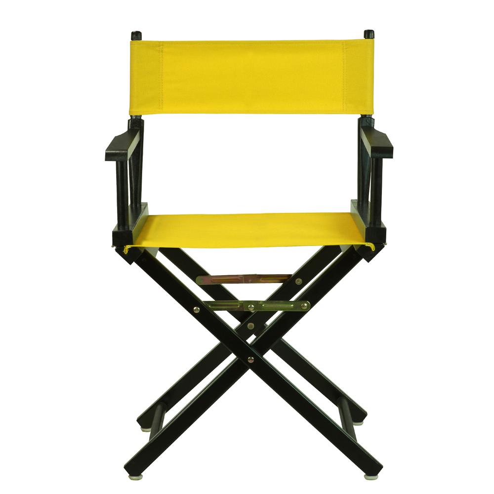 18" Director's Chair Black Frame-Gold Canvas. Picture 1