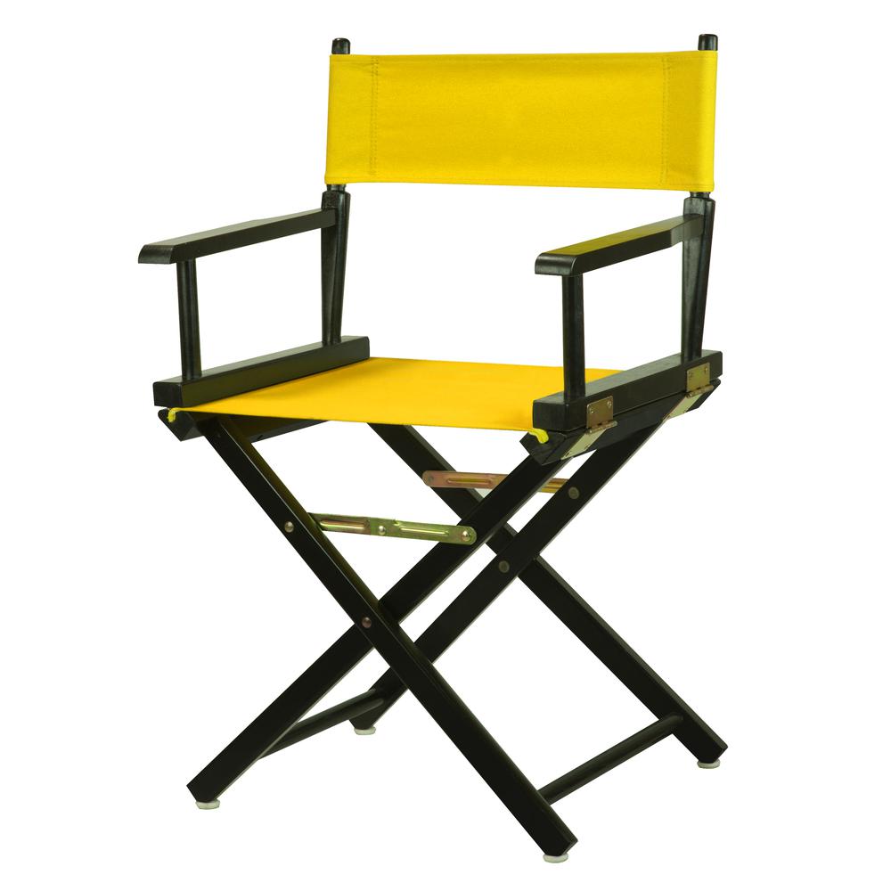 18" Director's Chair Black Frame-Gold Canvas. Picture 5