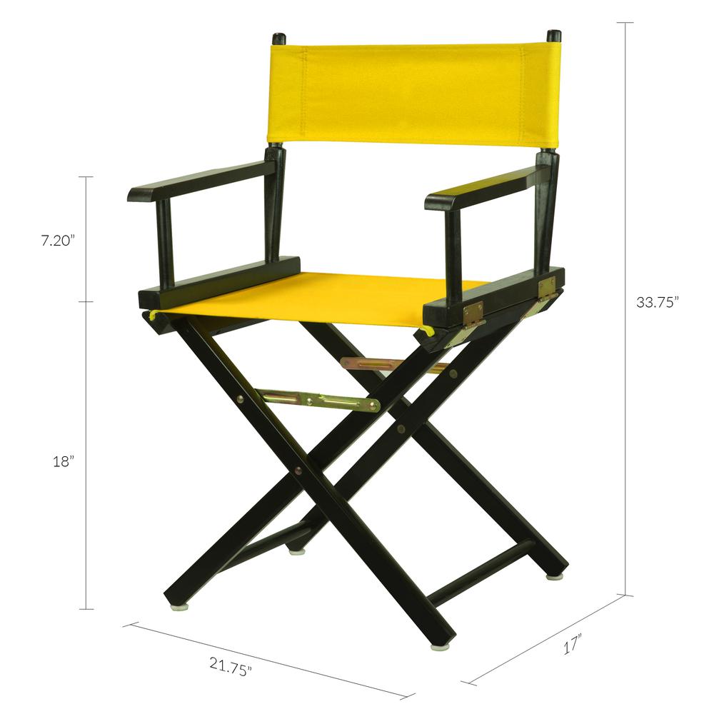 18" Director's Chair Black Frame-Gold Canvas. Picture 6