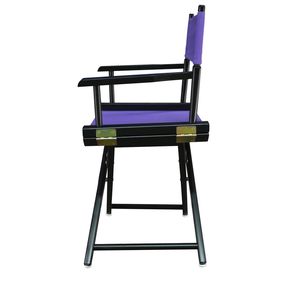 18" Director's Chair Black Frame-Purple Canvas. Picture 2