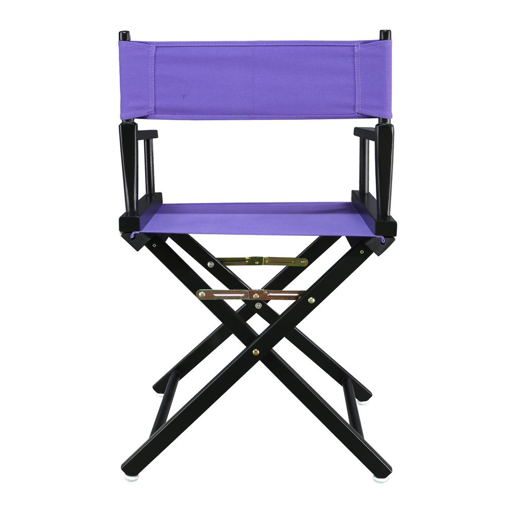 18" Director's Chair Black Frame-Purple Canvas. Picture 4