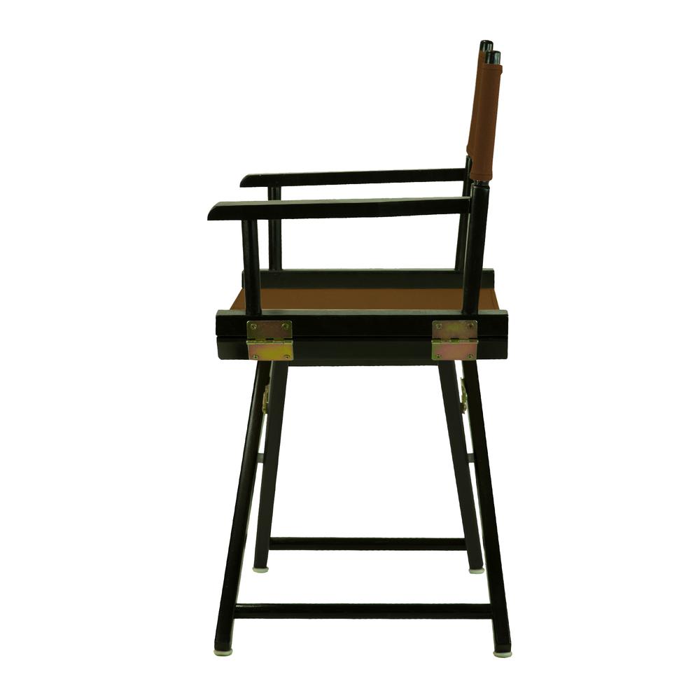 18" Director's Chair Black Frame-Brown Canvas. Picture 2