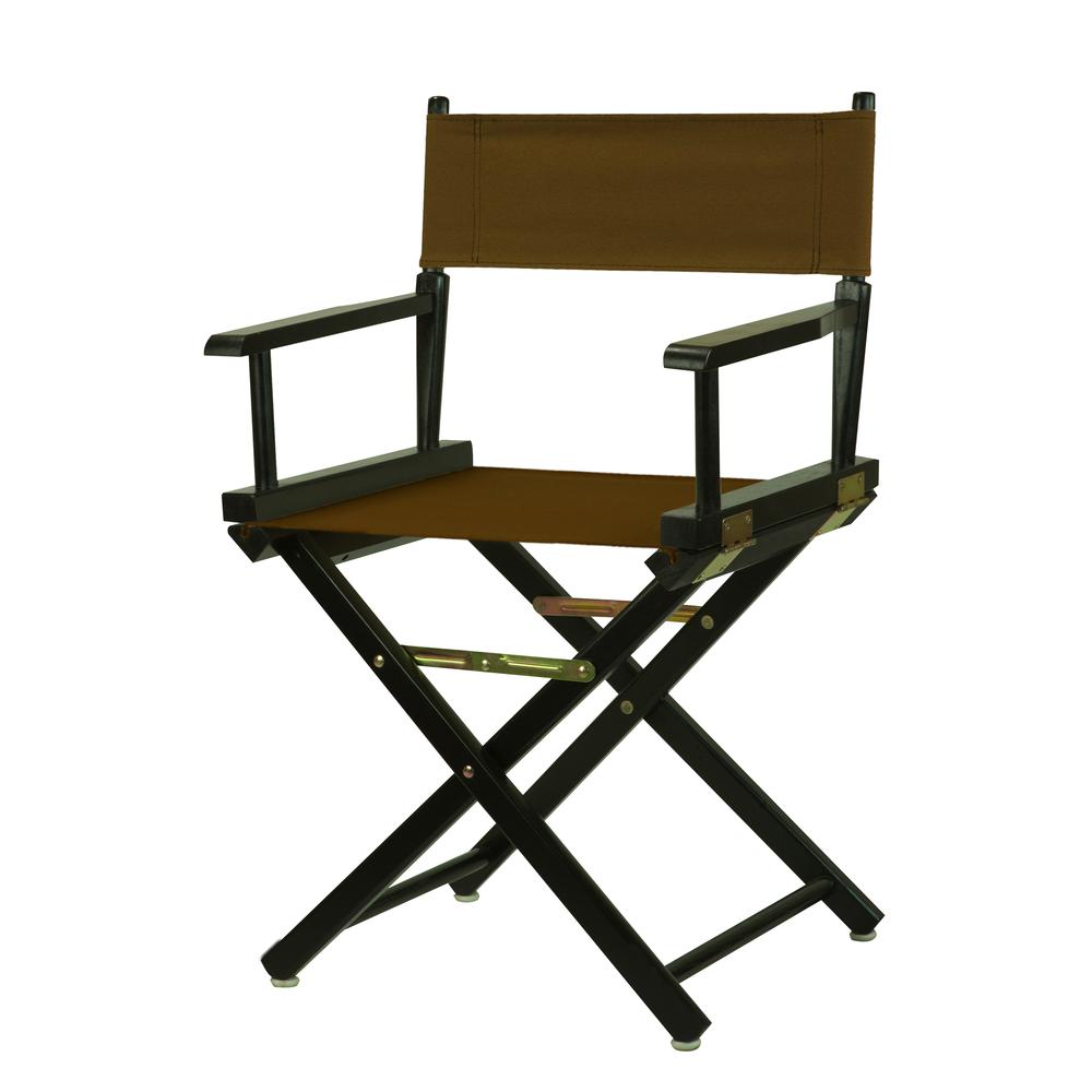18" Director's Chair Black Frame-Brown Canvas. Picture 5