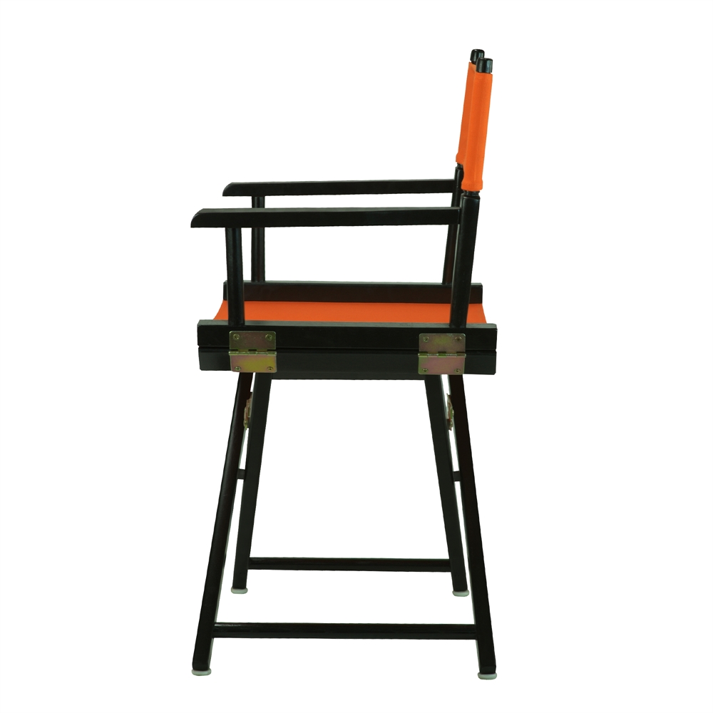 18" Director's Chair Black Frame-Tangerine Canvas. Picture 2