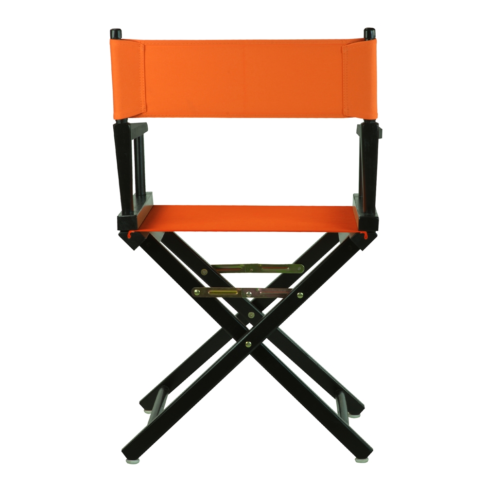 18" Director's Chair Black Frame-Tangerine Canvas. Picture 3