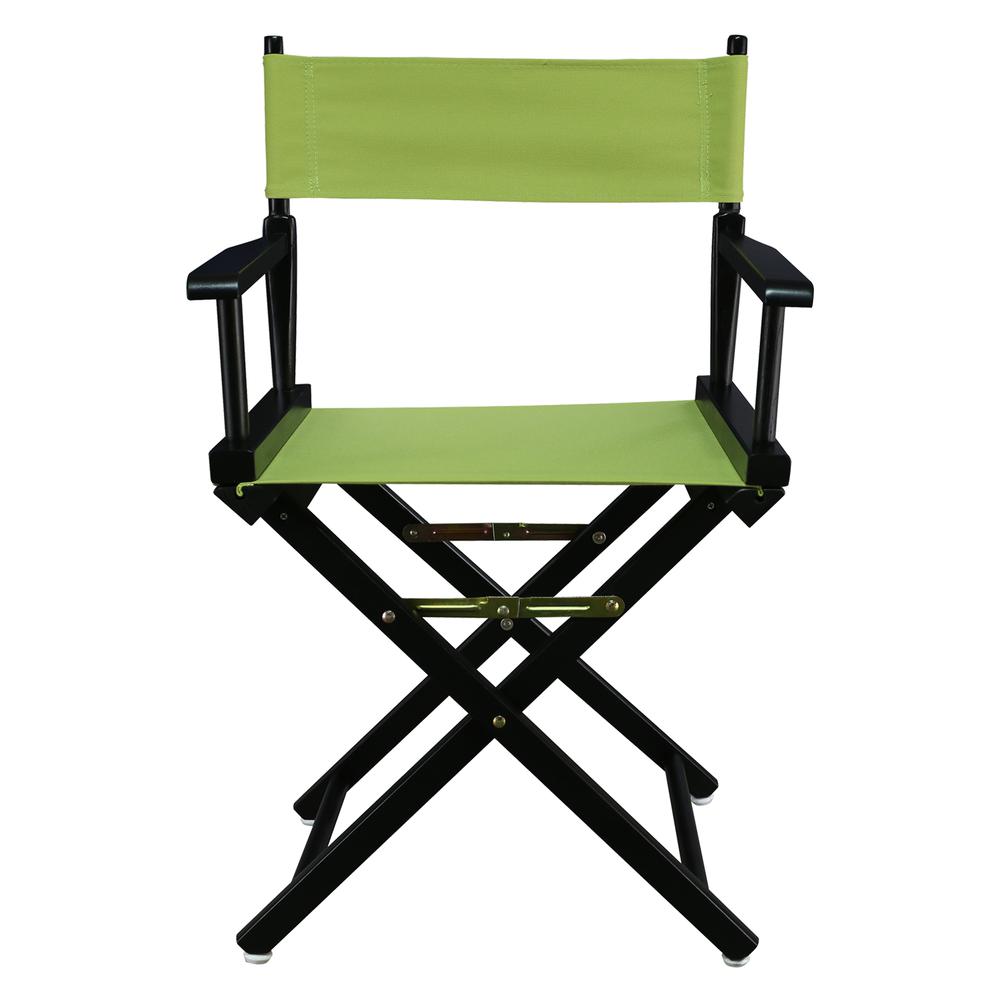18" Director's Chair Black Frame-Lime Green Canvas. Picture 1