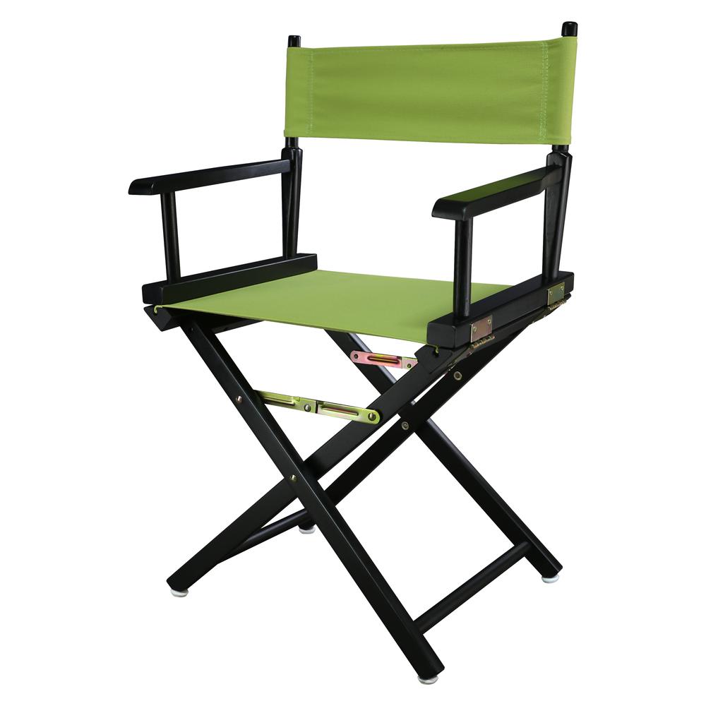 18" Director's Chair Black Frame-Lime Green Canvas. Picture 5