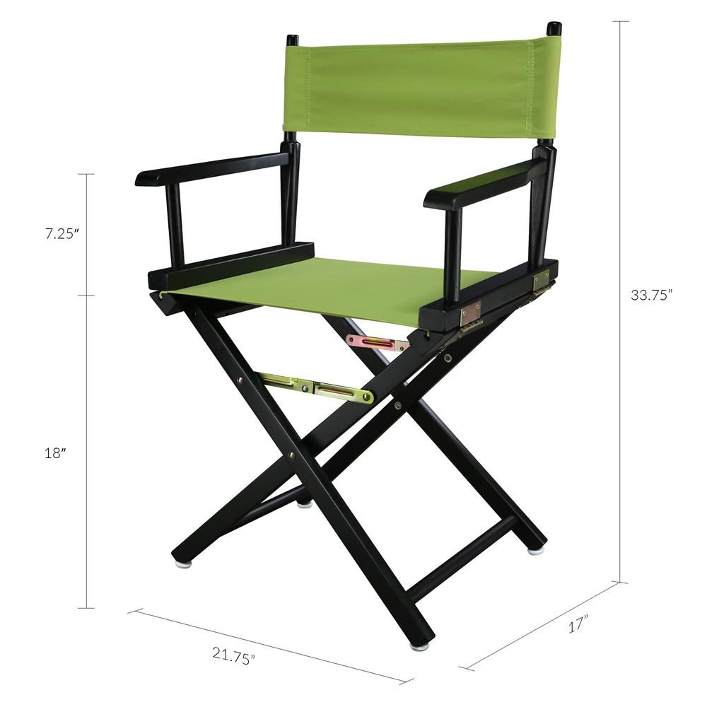 18" Director's Chair Black Frame-Lime Green Canvas. Picture 6