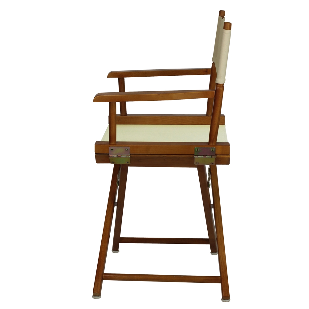18" Director's Chair Honey Oak Frame-Natural/Wheat Canvas. Picture 2