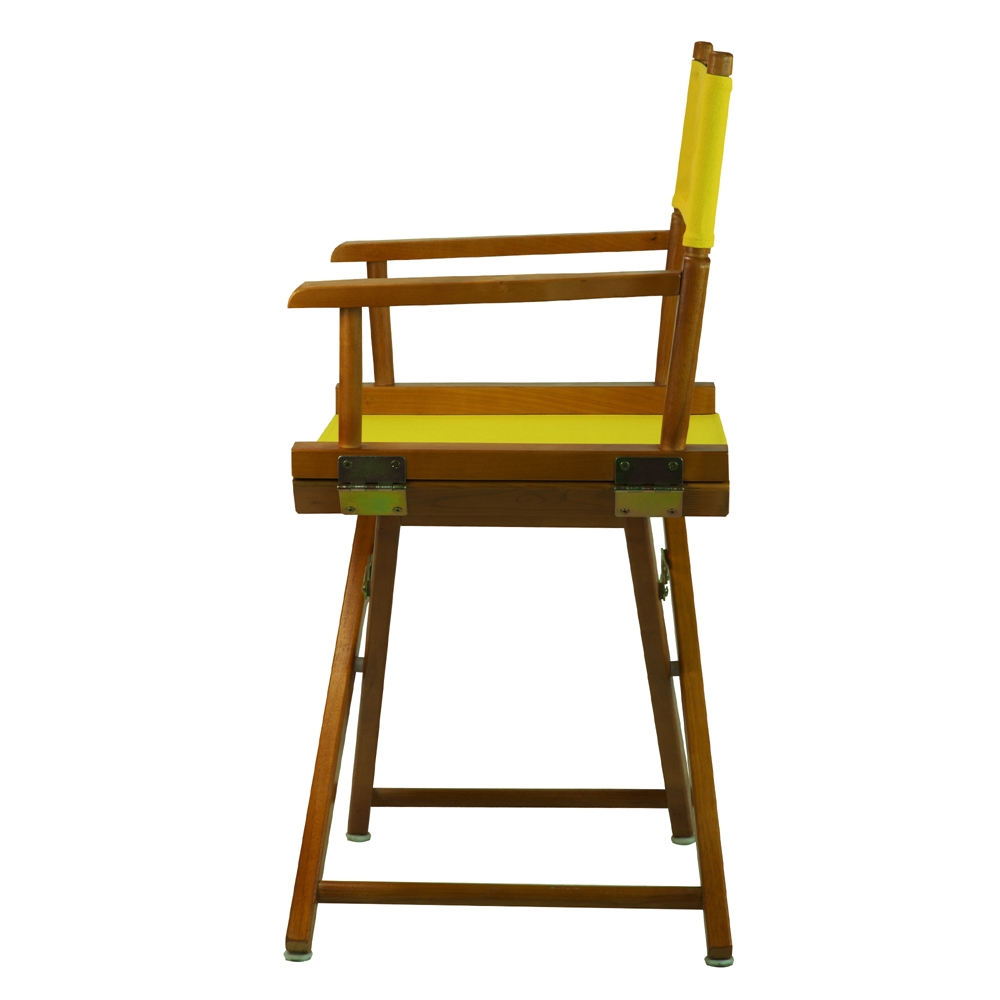 18" Director's Chair Honey Oak Frame-Yellow Canvas. Picture 2