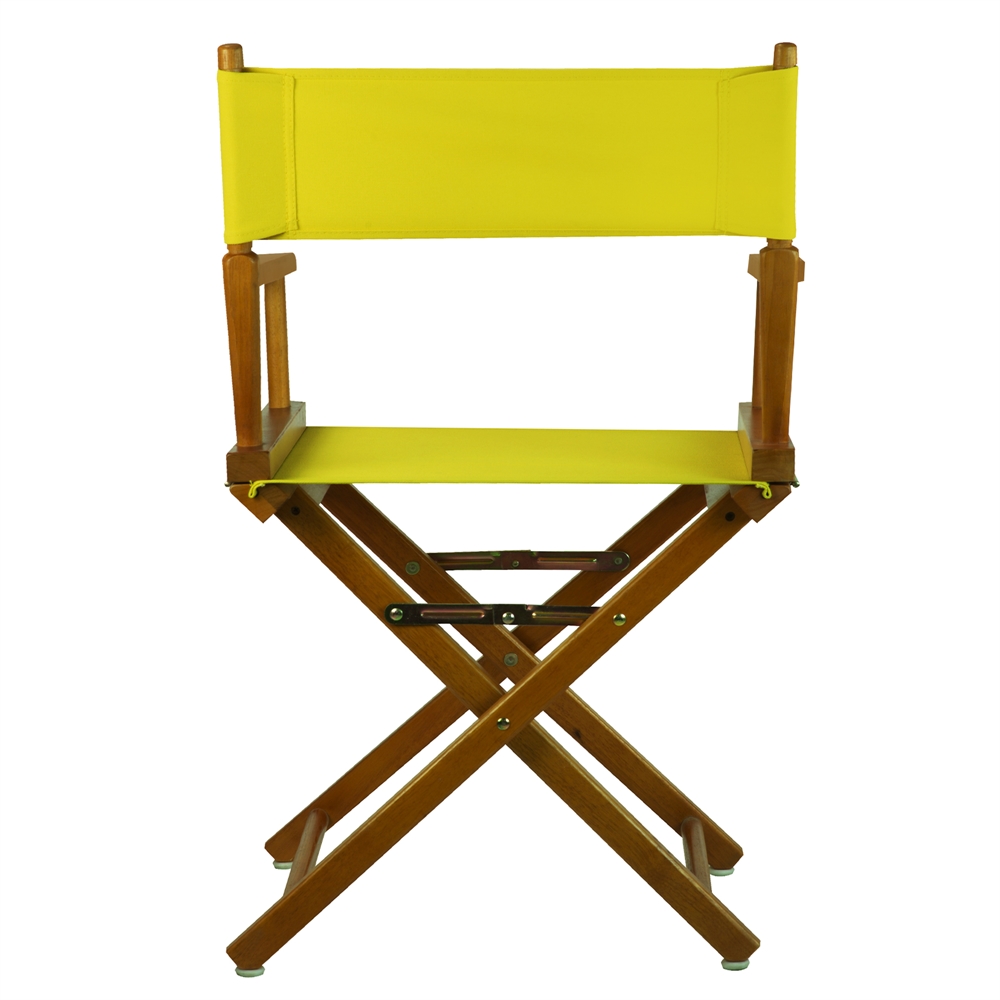 18" Director's Chair Honey Oak Frame-Yellow Canvas. Picture 3