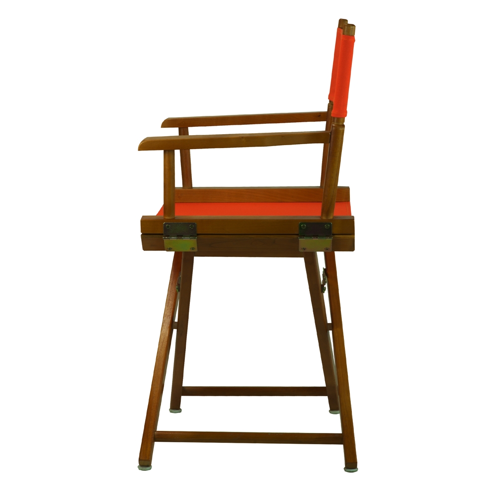 18" Director's Chair Honey Oak Frame-Orange Canvas. Picture 2