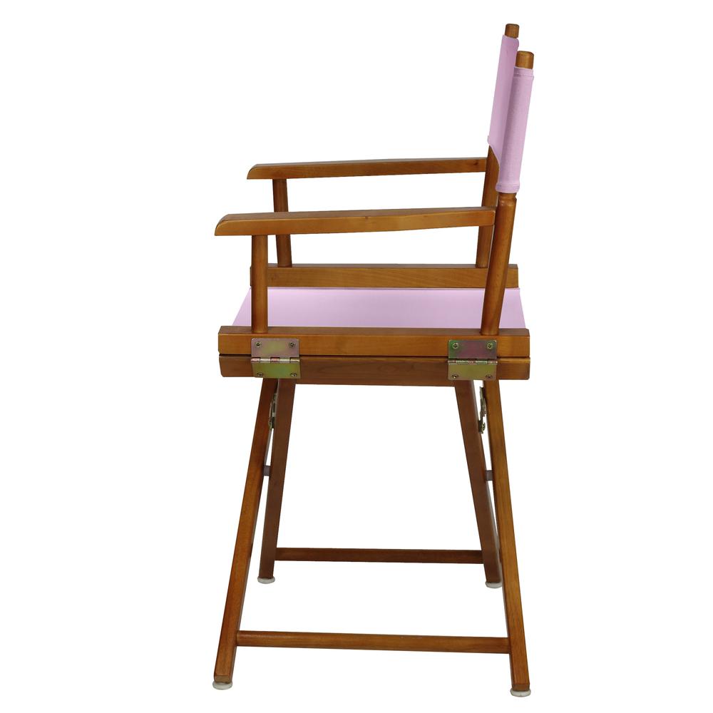 18" Director's Chair Honey Oak Frame-Pink Canvas. Picture 2