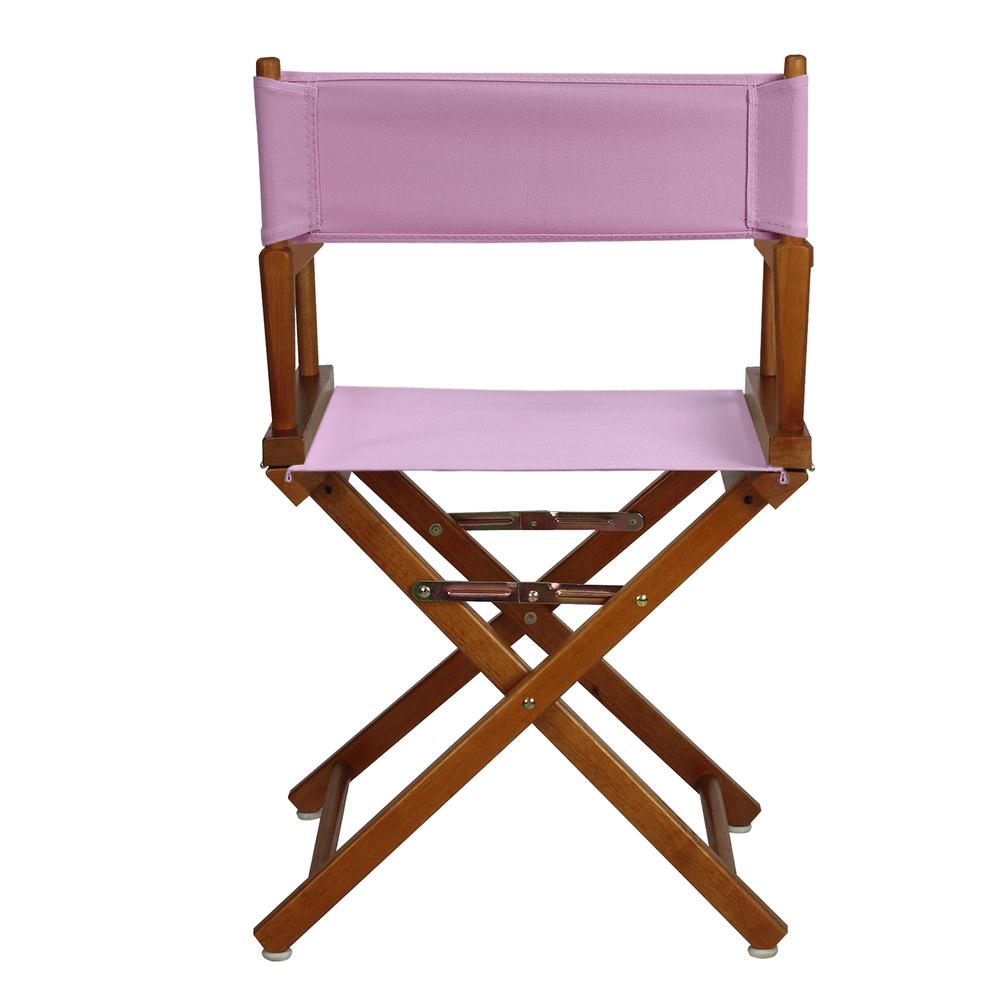 18" Director's Chair Honey Oak Frame-Pink Canvas. Picture 4