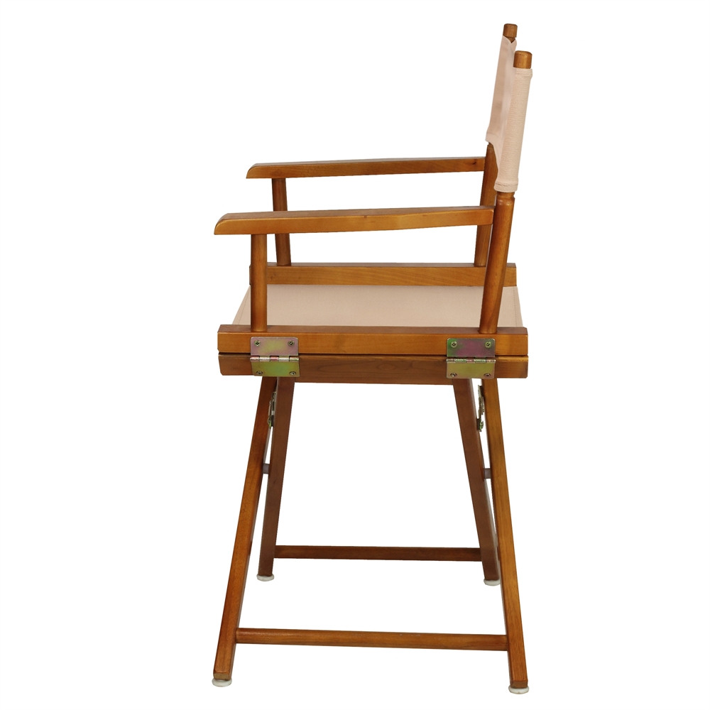 18" Director's Chair Honey Oak Frame-Tan Canvas. Picture 3