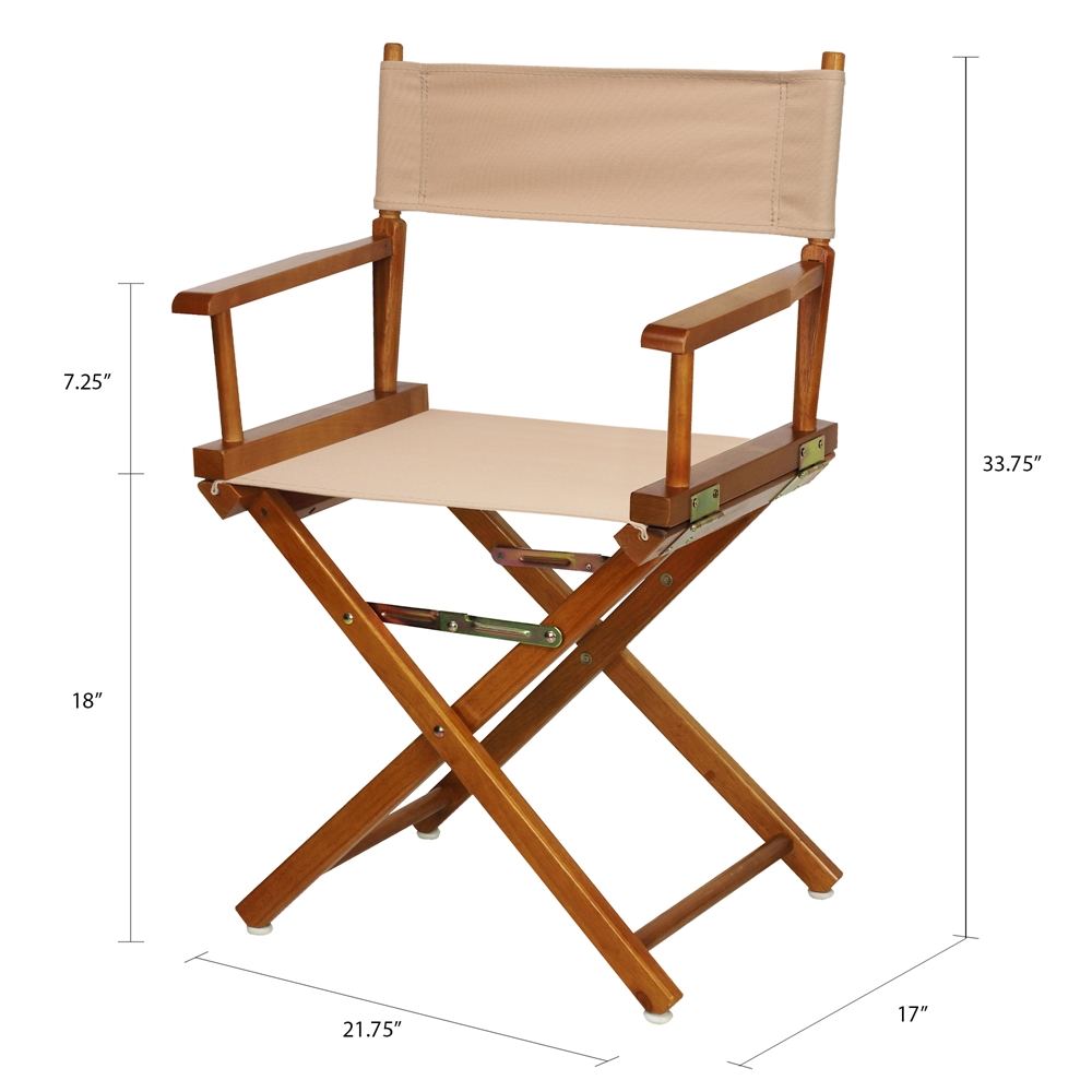 18" Director's Chair Honey Oak Frame-Tan Canvas. Picture 5
