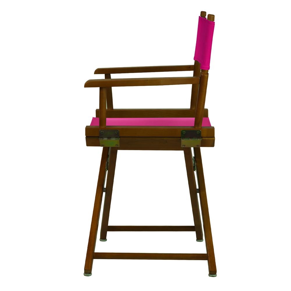 18" Director's Chair Honey Oak Frame-Magenta Canvas. Picture 2