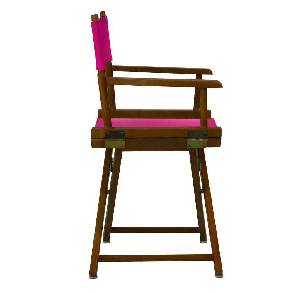 18" Director's Chair Honey Oak Frame-Magenta Canvas. Picture 3