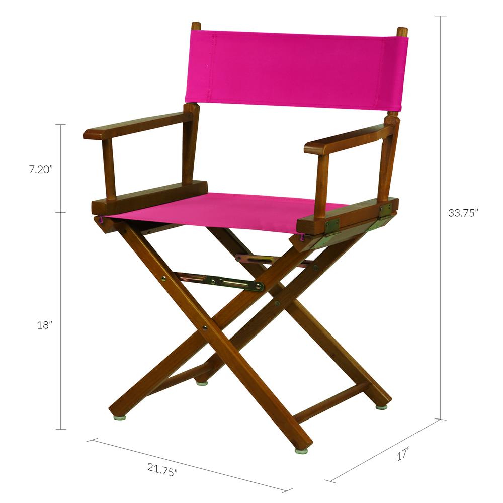 18" Director's Chair Honey Oak Frame-Magenta Canvas. Picture 6